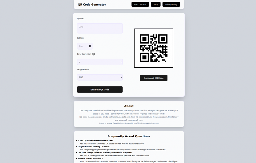 Easy QR code website image